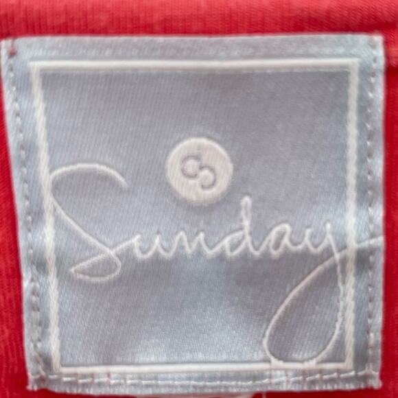 Sunday Super Soft Coral to Beige Ombré 3/4 Sleeve Ruched Side Shirt Top Size 1X - Picture 6 of 8